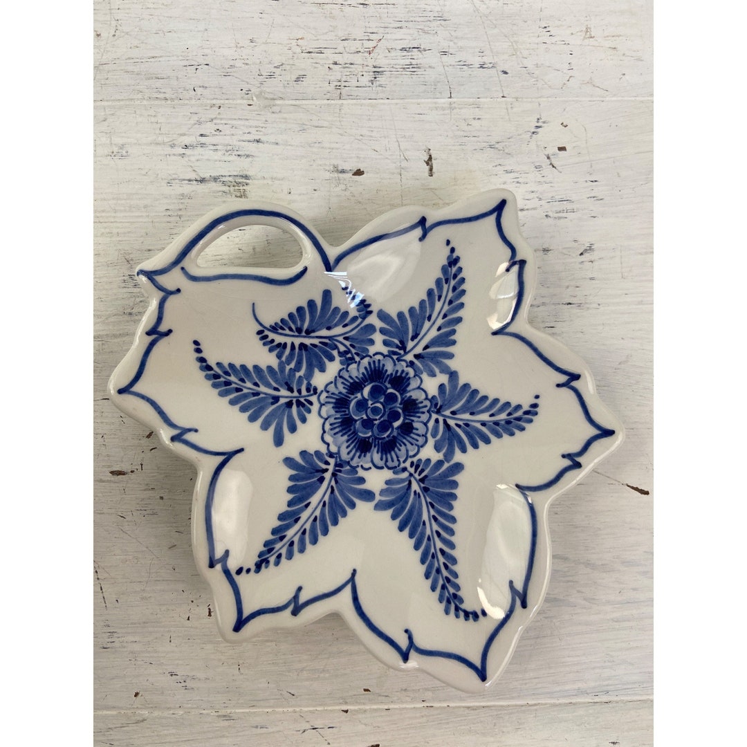 Vintage Delfts Hand Painted Floral Decorative Trinket Dish, Holland - Etsy