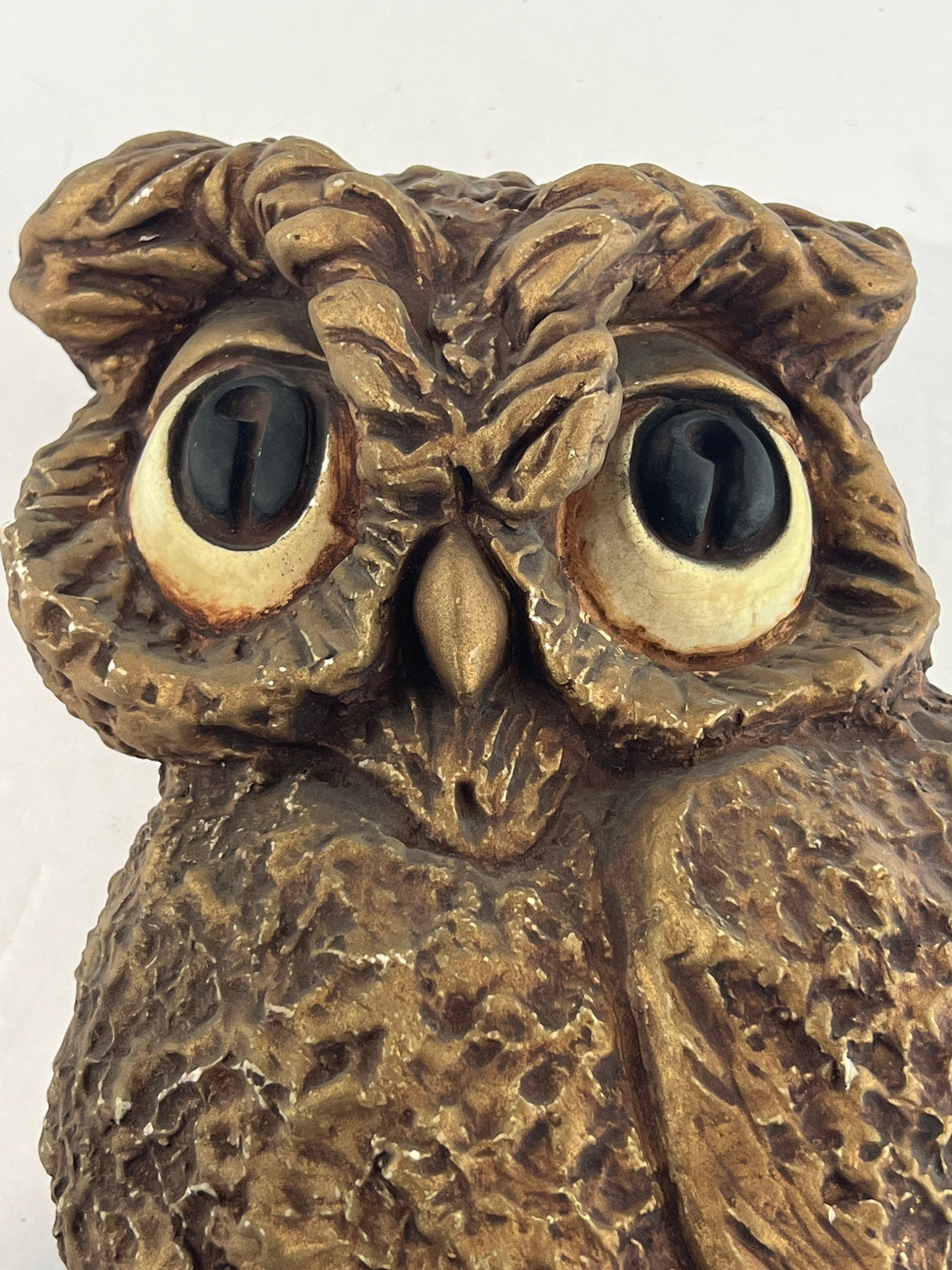 1967 Vintage / Retro Brown Owl Wall Hanging, Universal Statuary