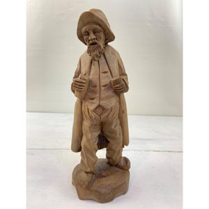 Vintage Hand Carved Wooden Figure, Folk Art 10&quot;