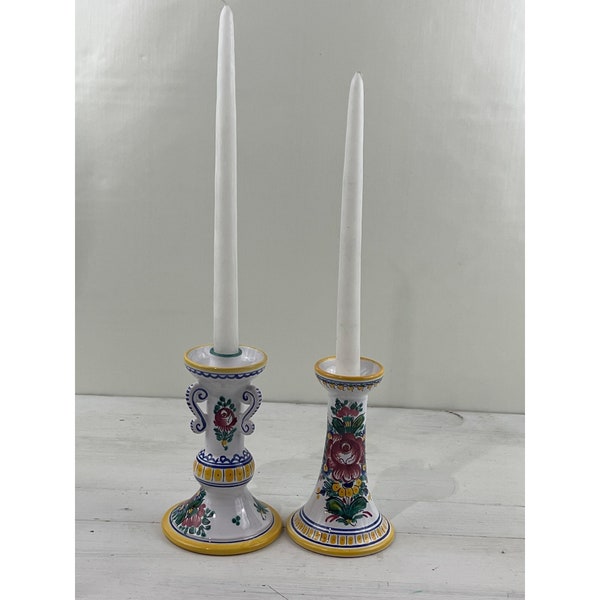 Vintage Pair of Ceramic Pottery Candle Holder by Keramika Tupesy, Czech Republic