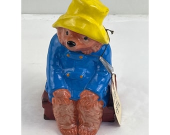 Hucha de cerámica vintage de 1978 con la figura del oso Paddington.