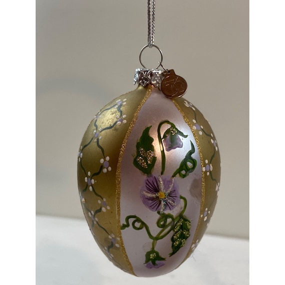 Vintage Dept. 56 Egg Shaped Christmas Ornament - Etsy