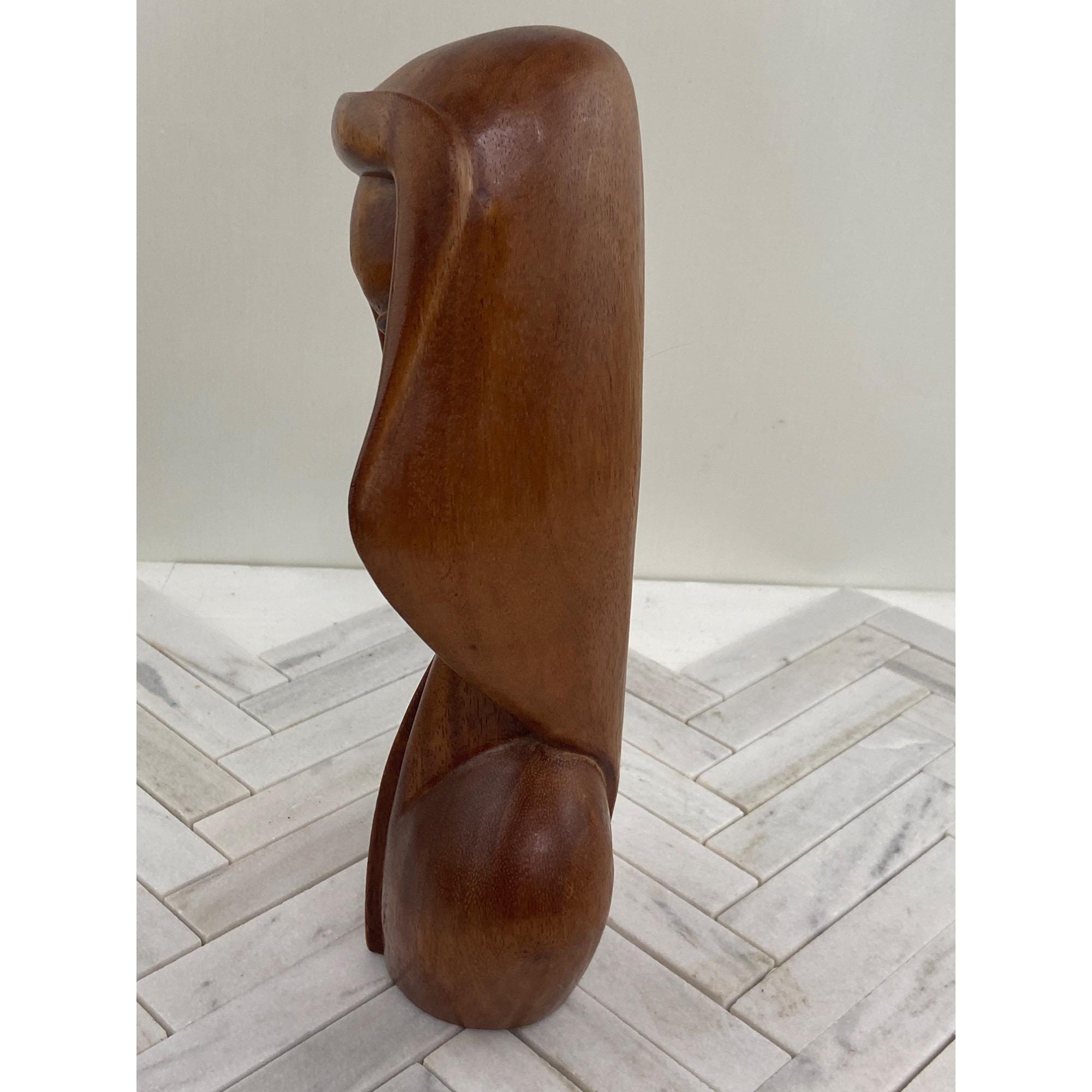 ヴィンテージ MCM 12インチ 手彫り木製抽象女性胸像彫刻 - Etsy 日本