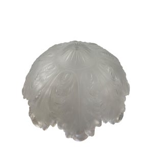 Vintage Fenton Glass Large Frosted Light Shade Elegant Lighting Replacement Shade