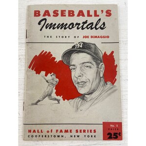 Vintage 1961 Baseball’s Immortals The Story of Joe DiMaggio
