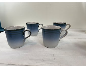 Vintage Noritake Stoneware Mugs, Set Of 4