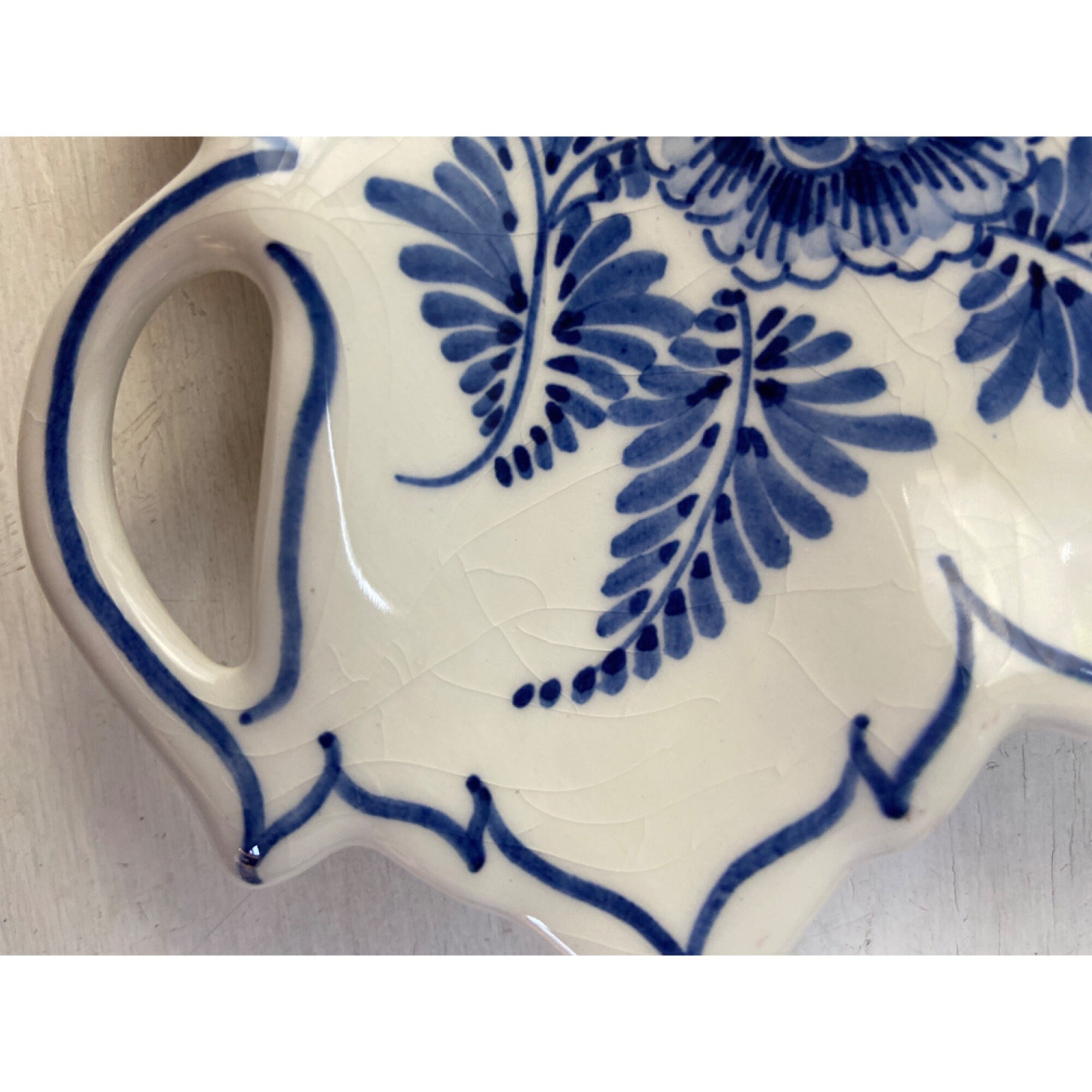 Vintage Delfts Hand Painted Floral Decorative Trinket Dish - Etsy