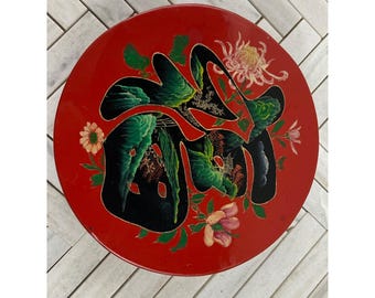 "Vintage chinesischer Lackwaren ""Fu"" Charakter Konfektteller."