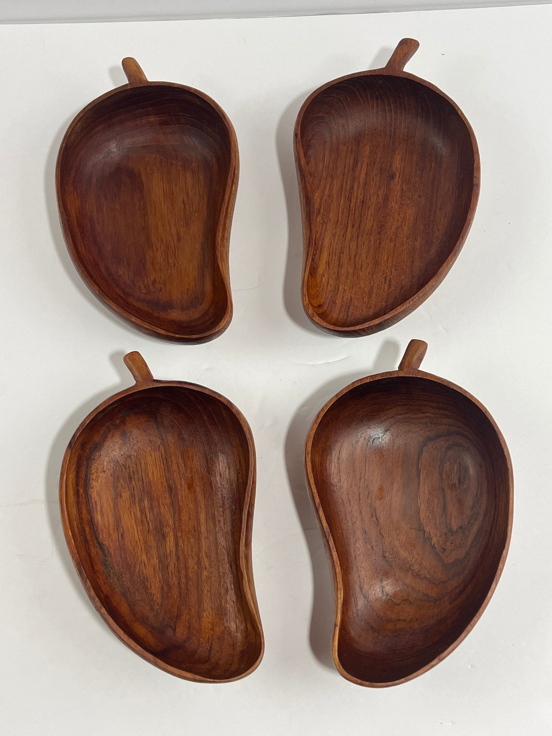 Vintage Teak Salad Bowl, Set of 4 Etsy