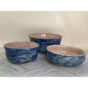 Juego de 3 cuencos apilables de cerámica de Suzanne Dunn Studio