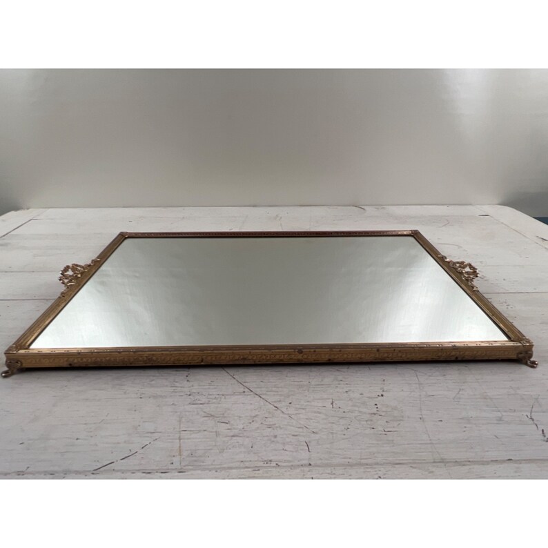 Vintage Mirror Vanity Traynull