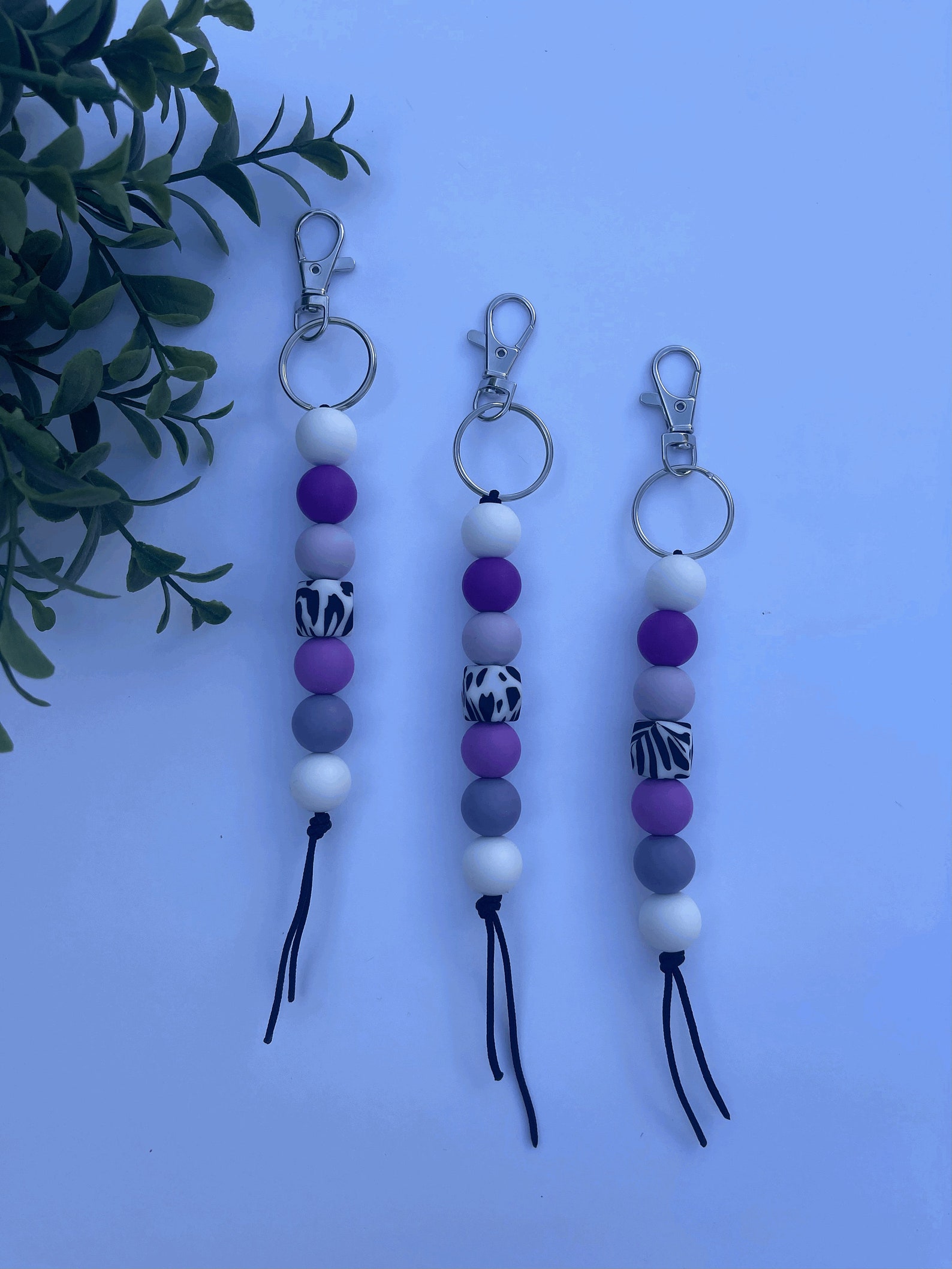 Keychain Beaded Keychain Silicone Keychain Etsy