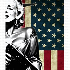 Marilyn monroe american flag shirt cheap
