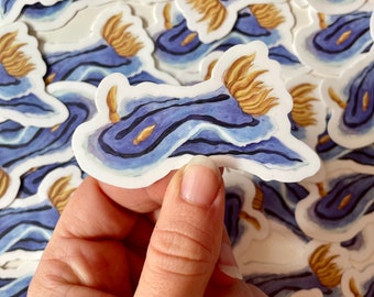 Loch Chromodoris Sea Slug Vinyl Sticker / Sea Slug Nudibranch Sticker / chromodoris lochi / Cute Marine Animals stationary