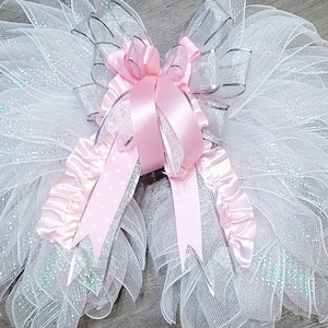 Angel Wings Wreath: Custom Color Bow, Sympathy Decor