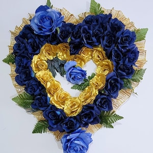 Floral Heart Wreath: Custom Color Angel Wings Decor