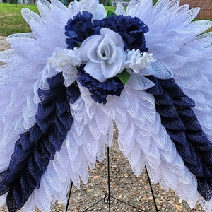 Angel Wings Wreath: Floral Easter Decor, Funeral Wreath