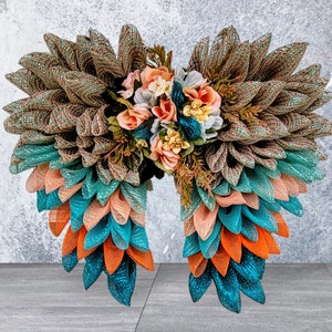 Floral Angel Wings Wreath: Easter, Mother&#39;s Day Decor