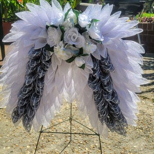 Custom Angel Wings Wreath: Memorial Easter Spring Decor