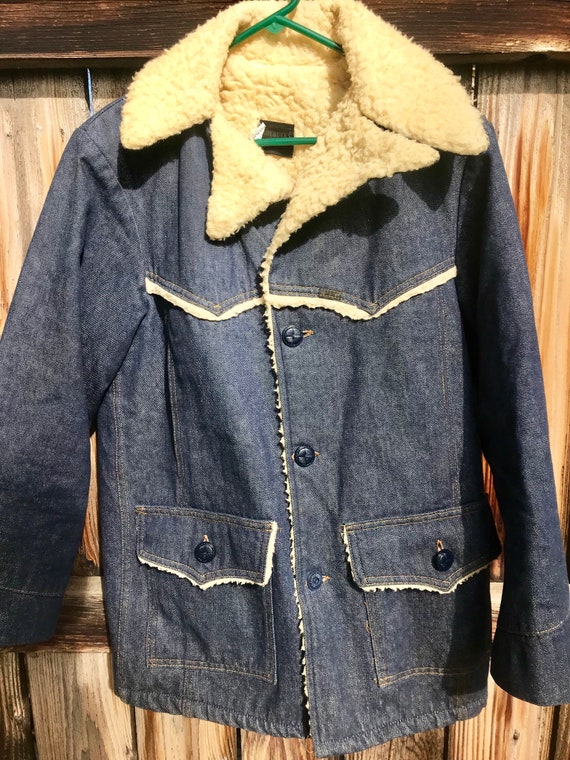 VTG 70's Sears Roebuck Chore Jacket - Sz S-M - image 3