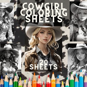 Cowgirl Coloring Sheets