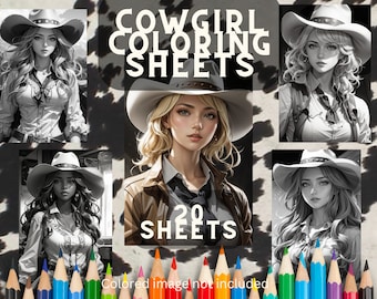 Cowgirl Coloring Sheets