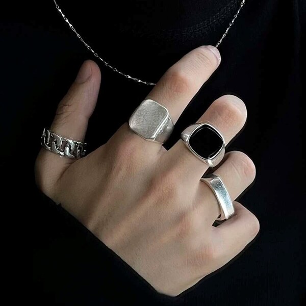 Silver Ring Set - Etsy