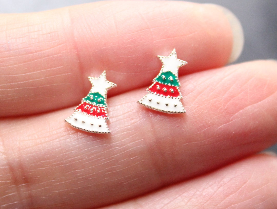 Weihnachtsbaum Ohrringe Raindeer Ohrringe Ohrstecker Silber Etsy.de