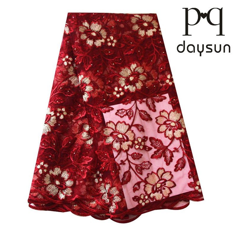 pqdaysun africain dentelle tissu 5 yards 2018 Suisse Voile dentelle nigérian dentelle Français tissu brodé et strass Guipure cordon dentelle F50743 pqdaysun africain dentelle tissu Voile 5 yards 2018 Suisse Voile tissu dentelle nigérian dentelle Français tissu brodé et strass Guipure cordon dentelle F50743 994302