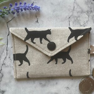 Porta carte da viaggio. Porta carte fedeltà. Porta carte di credito. Portafoglio da lavoro. Porta monete a forma di gatto. Portafoglio per amanti dei gatti. Porta soldi. Regalo per lei.