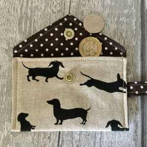 Travel Card Holder. Loyalty Card Purse. Credit Card Case. Business Wallet. Dachshund Coin purse. Sausage Dog Wallet. Dog Lover Gift.