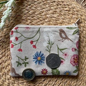 Bloemen portemonnee met rits. Kaart portemonnee. Zakje voor gezichtsmasker. Bloemenliefhebber cadeau. Cadeau voor haar. Kaarthouder. Geld portemonnee. Verjaardagscadeau.
