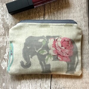 Monedero con forma de elefante. Tarjetero de viaje. Estuche para tarjetas de crédito. Tarjetero con forma de elefante. Estuche con cremallera. Regalo para mamá. Regalo para hermana.