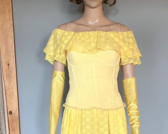 Thrifted yellow dress and corset Princess Costume