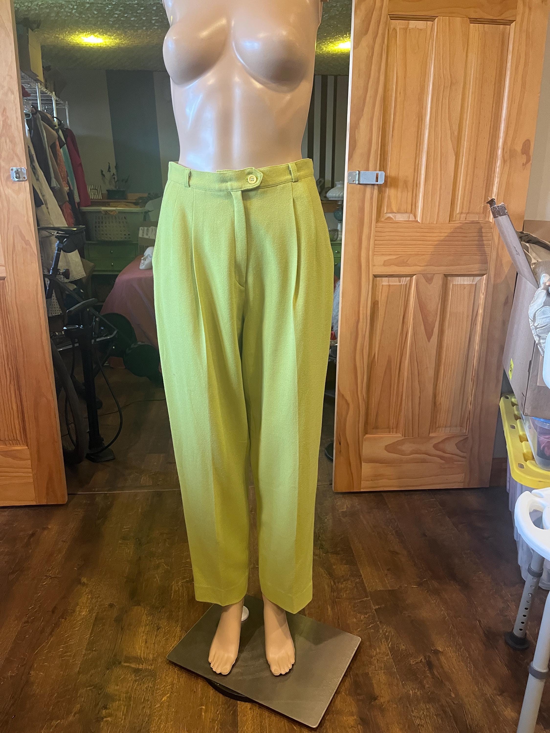 Lime Green Trousers - Etsy