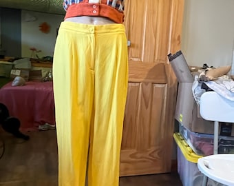 Vintage lemon yellow leisure slacks