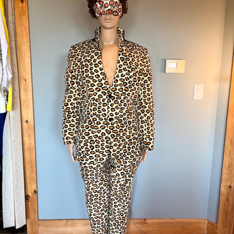 Cheetah Black Trim Pant Set main image 1