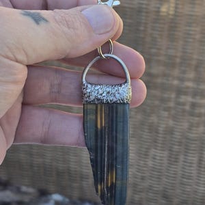 Blue tigers eye keychain