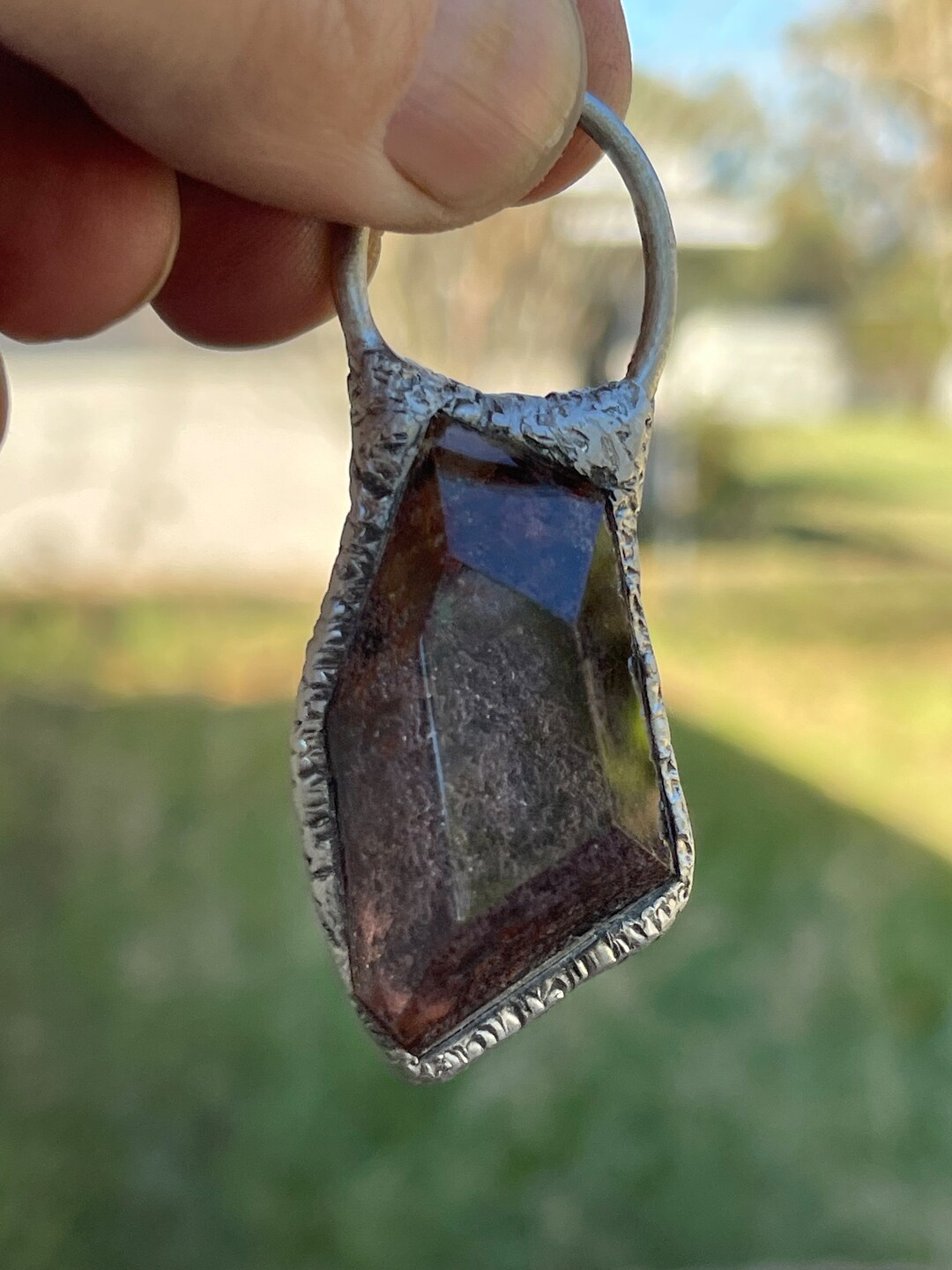 Garden Quartz Lodolite Pendant Etsy
