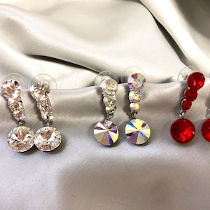 Small Crystal Drop Earring in Light Siam