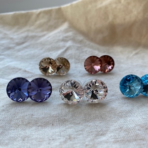 14mm Crystal Post Earring