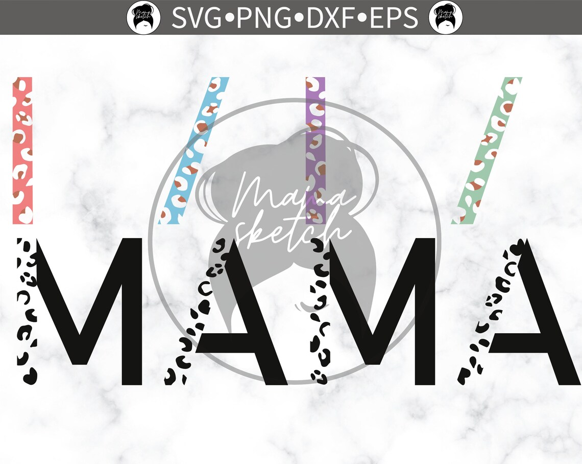Download Mama Cheetah Pattern svg png dxf eps Cheetah Print Mom | Etsy