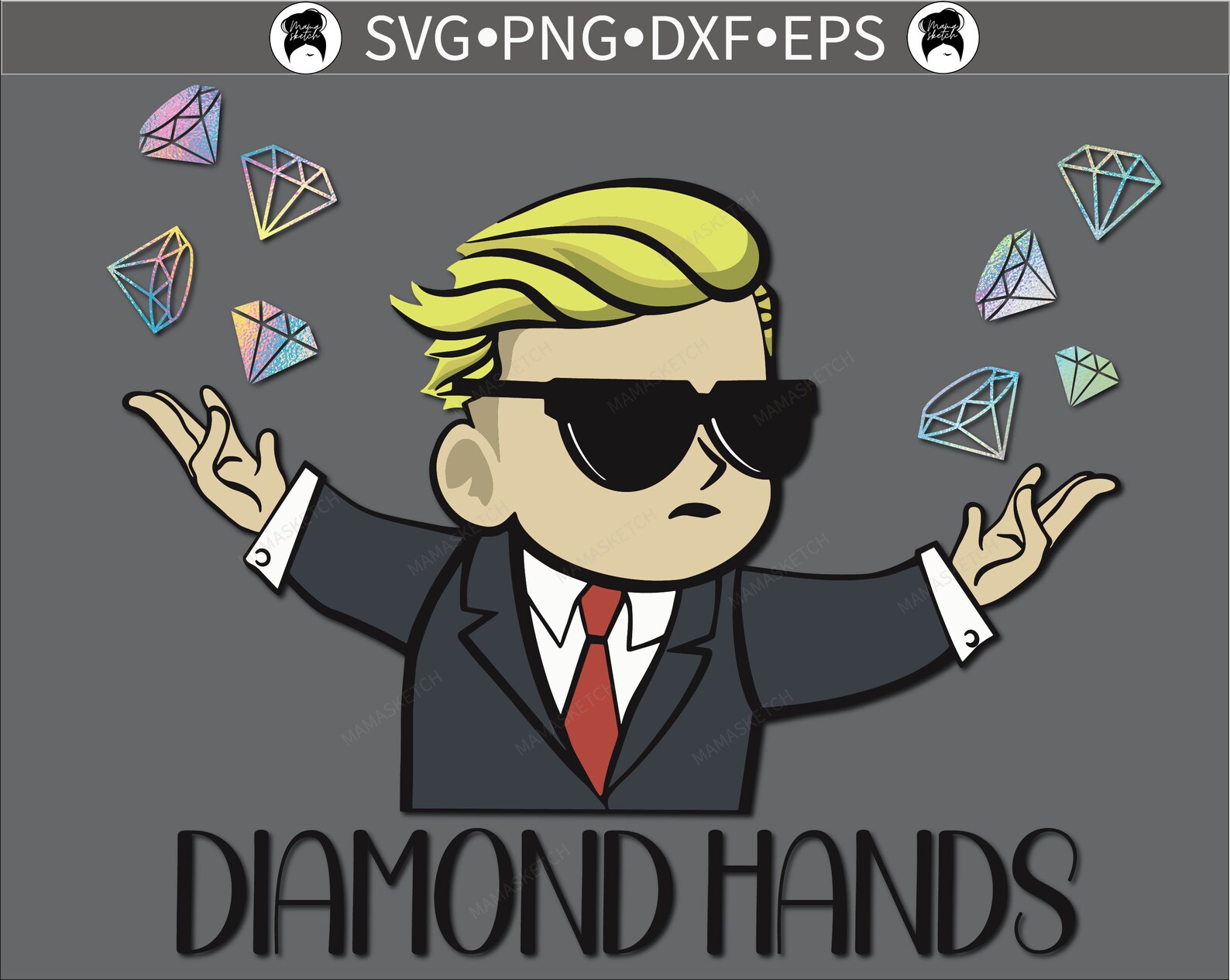 Wallstreet Bets Diamond Hands svg png dxf eps WSB with | Etsy