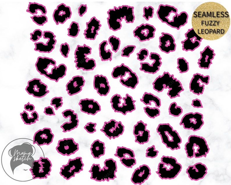 Download Fuzzy Leopard Print with Offset Path svg Seamless Animal ...