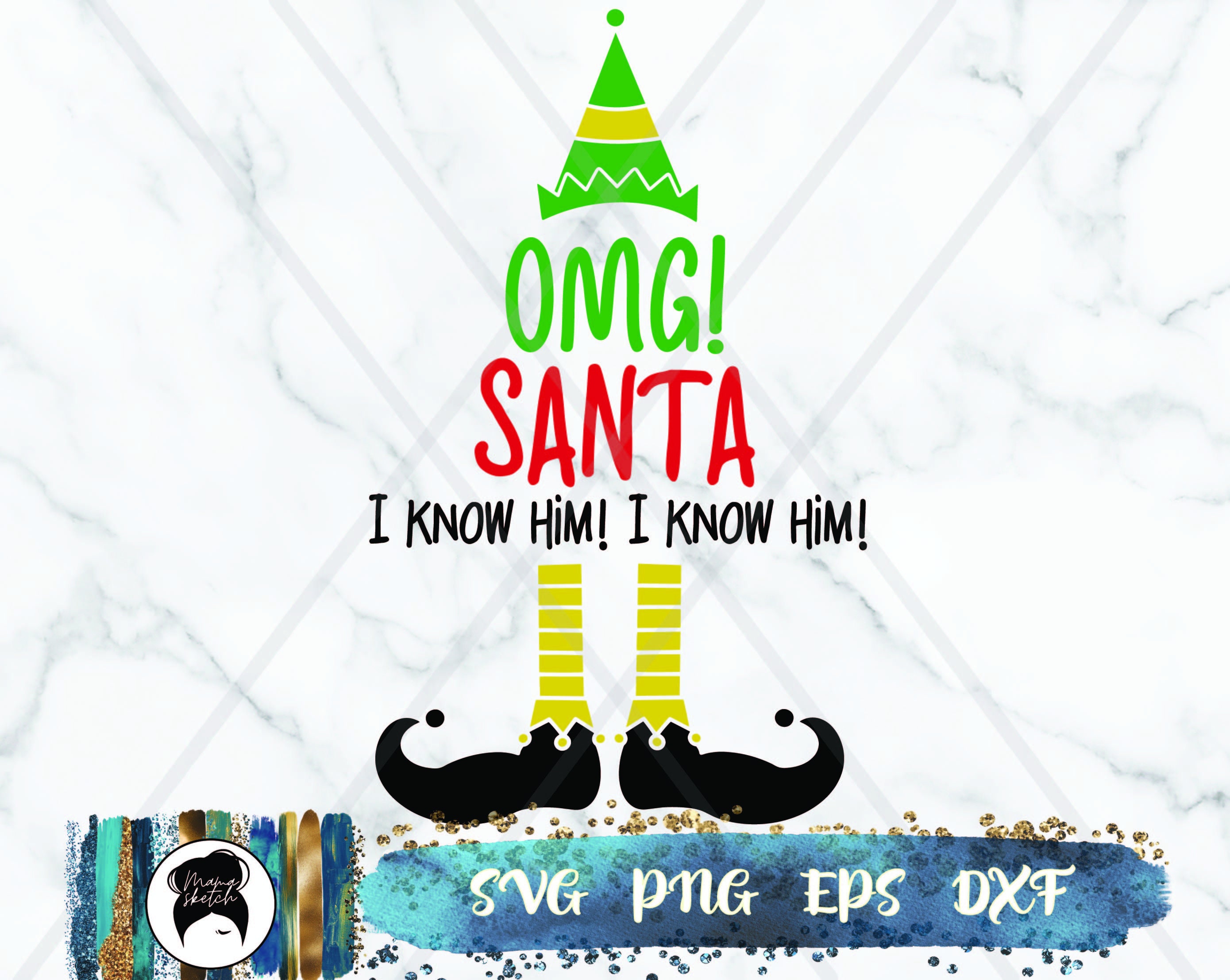 Buddy the Elf Movie Quote svg OMG Santa I know him svg Elf Etsy