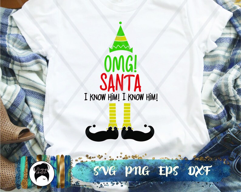 Download Buddy the Elf Movie Quote svg OMG Santa I know him svg Elf | Etsy
