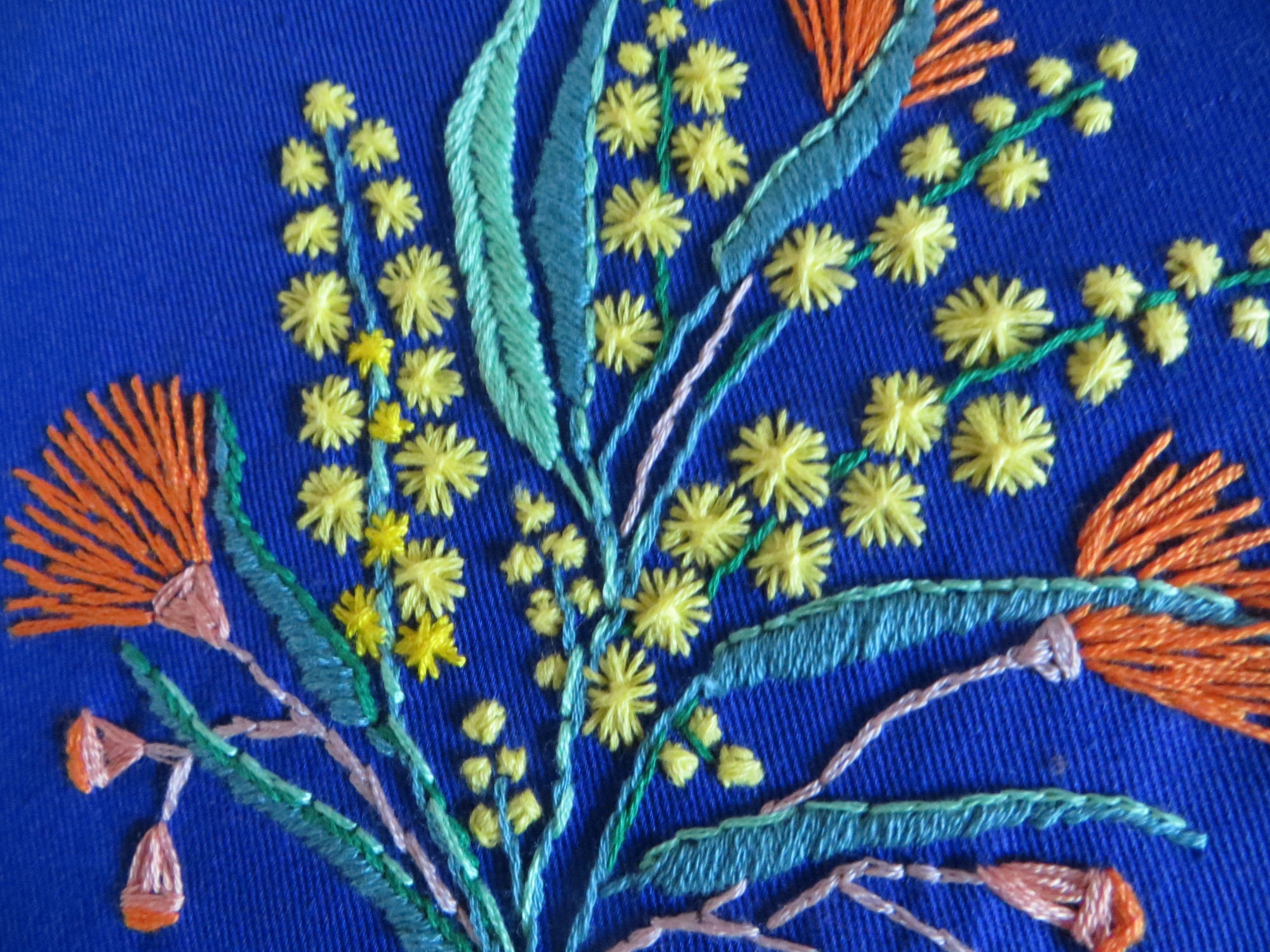 Australian Native Flower Embroidery Art Flower Embroidery Etsy