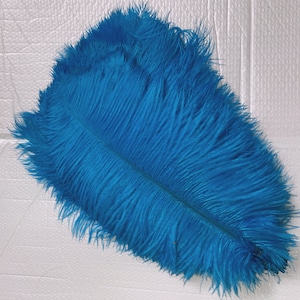 100 Pcs lake blue Ostrich Feather for Crafts Wedding Decoration Natural Feather Table Centerpieces Party diy Accessories Carnival