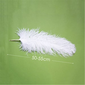 Romantic White Ostrich Feathers 10pcs Wedding Decoration Handmade diy Craft Feather 6-32 Optional image 8