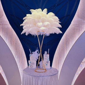 50 pezzi di piume di struzzo bianche decorazione di nozze celebrazione carnevale evento materiale di decorazione di piume fai da te 5-32 pollici
